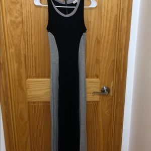 Black and grey maxi dress